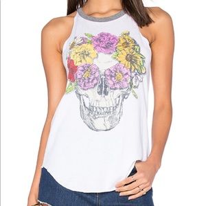 Chaser Flower Crown White Tank